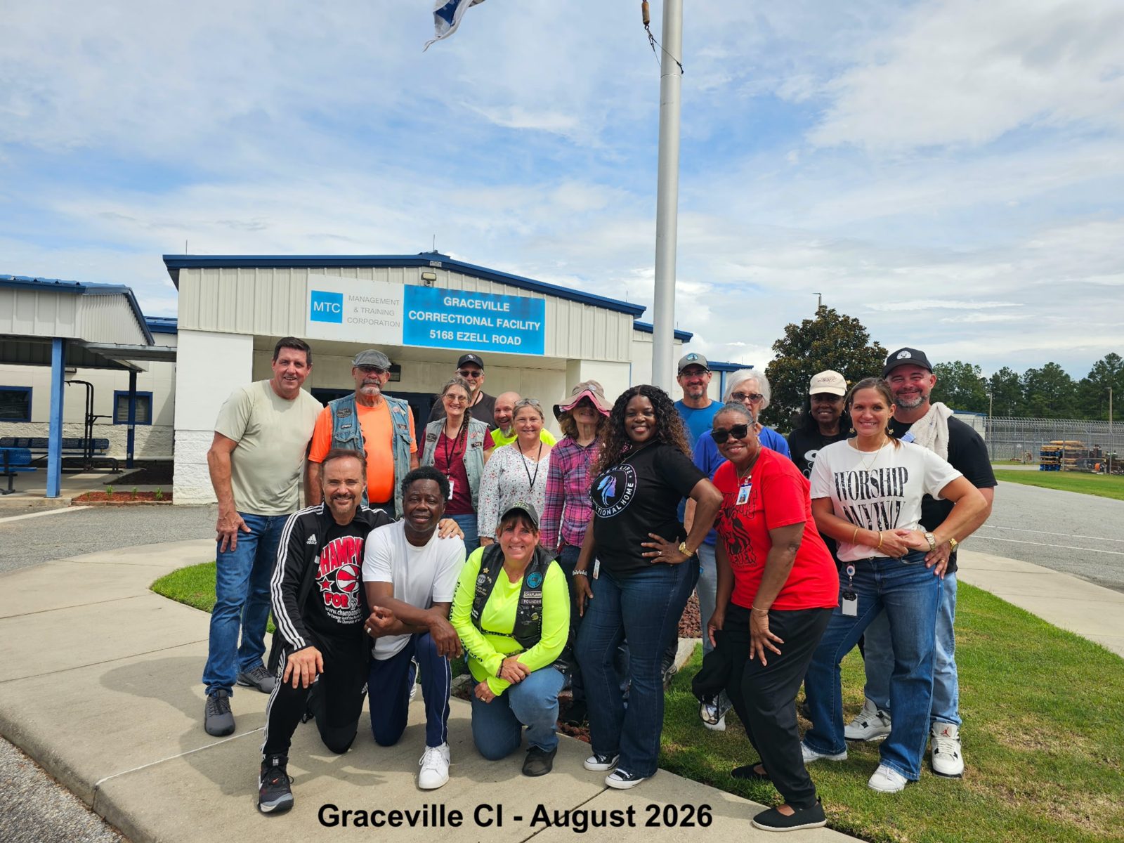 Crusade team at Graceville Correctional Facility, August 2026