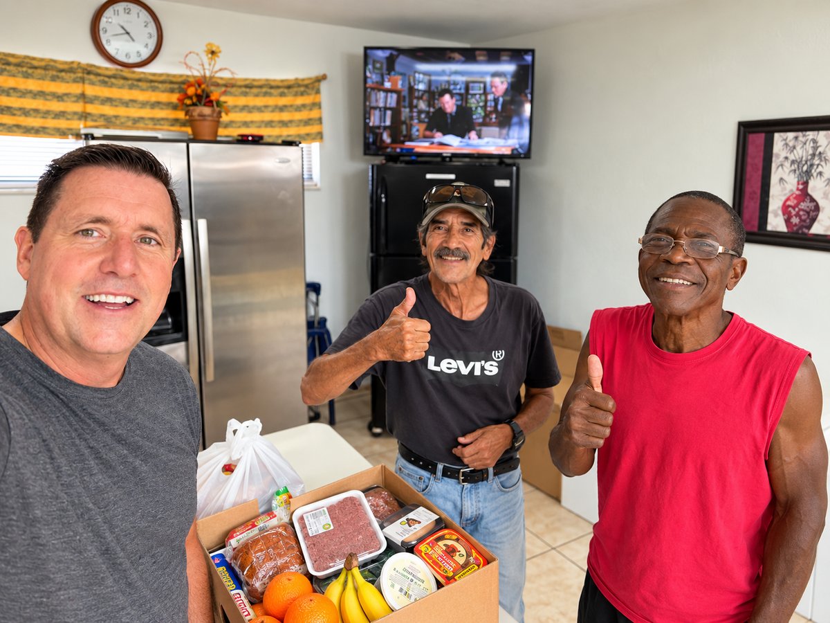 The Encounter delivering food to residents at Restoration House